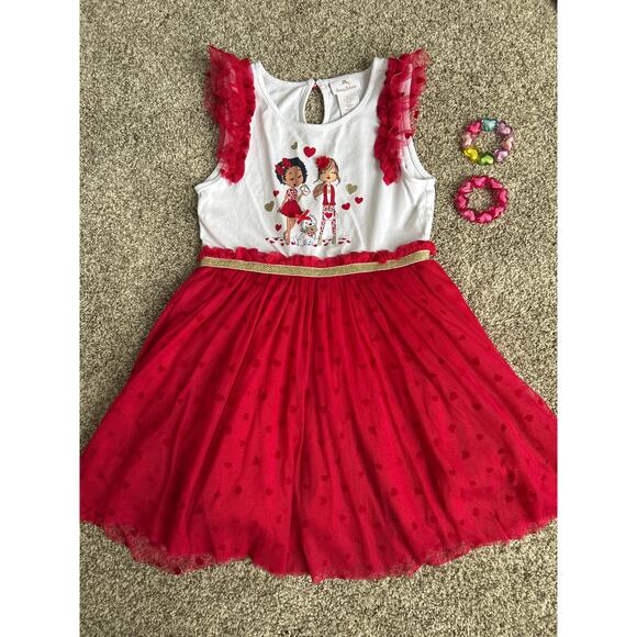 Little Girls size 7, Tommy Bahama Valentine Dress with Bracelets - Picture 1 of 5